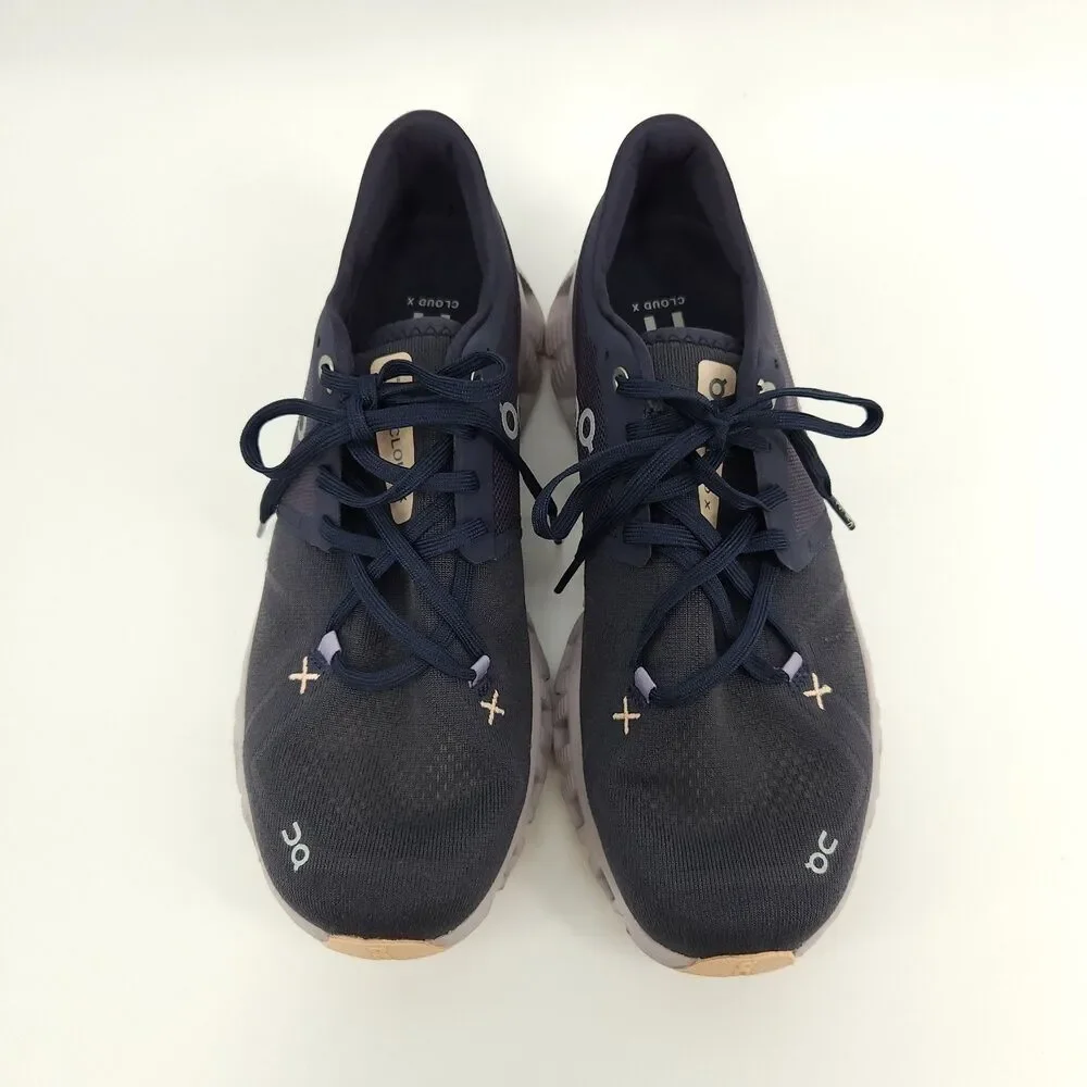 On Running Cloud X 3 Shoes Women Size 9 60.98097 Purple Mesh Running